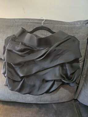 Maurices Black Layered Ruffle Mini Skirt